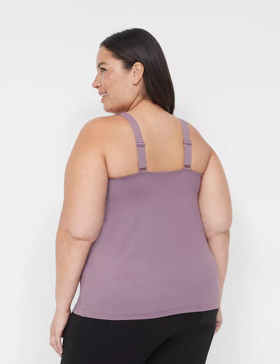 Purple Lane Bryant Comfort Bliss Nursing Cami Women Bralettes | ZTQ2310RQ