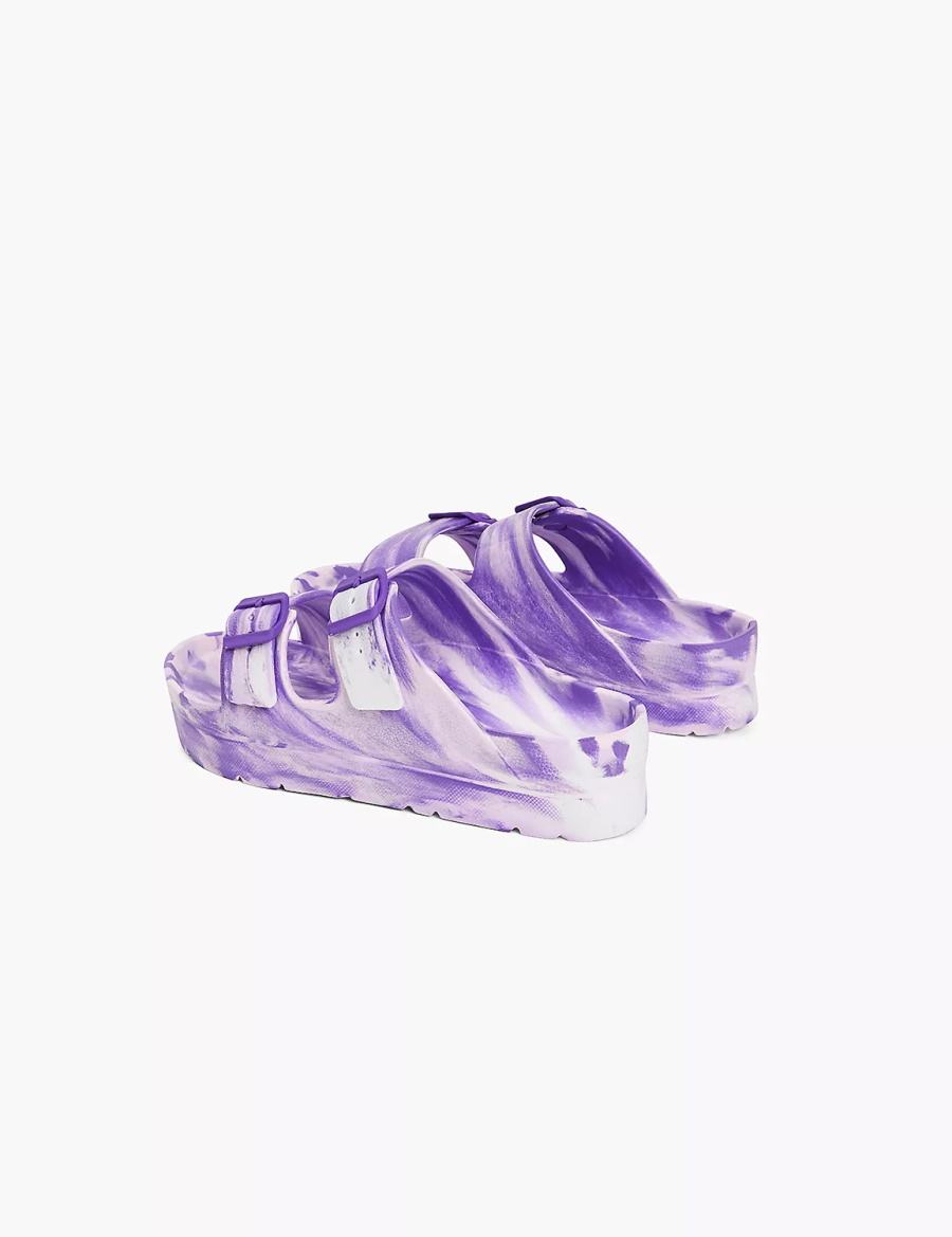 Purple Lane Bryant Double-Band Women Slide Sandals | WNQ7065JR