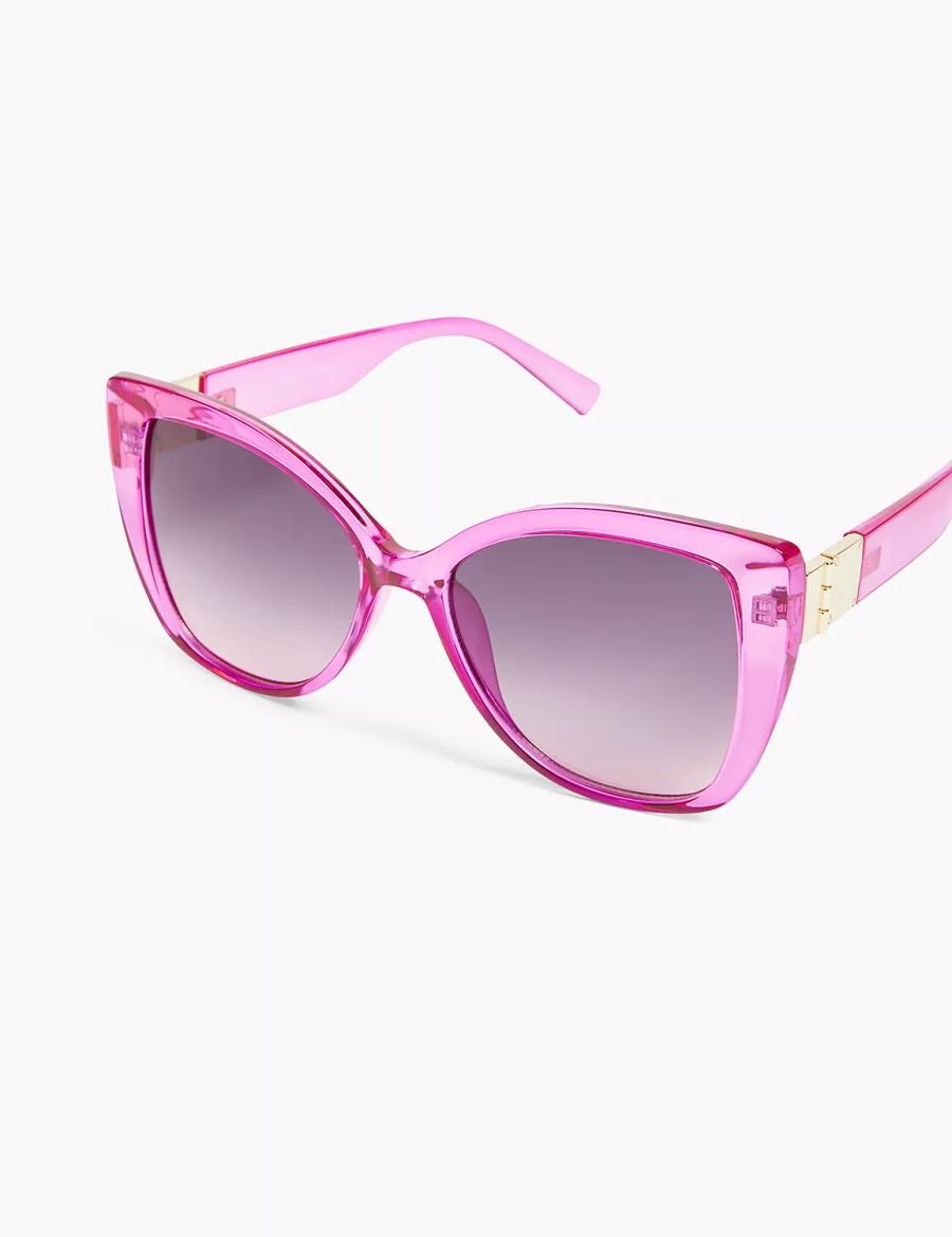 Purple Lane Bryant Fuchsia Jelly Cateye Women Sunglasses | TID5350RZ