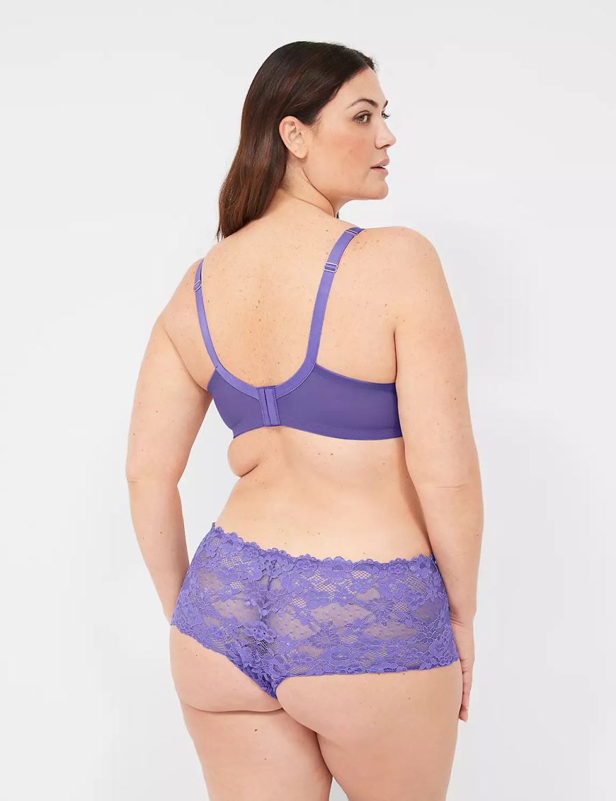 Purple Lane Bryant Lace Max Boost Plunge Women Bralettes | YDC2642AK