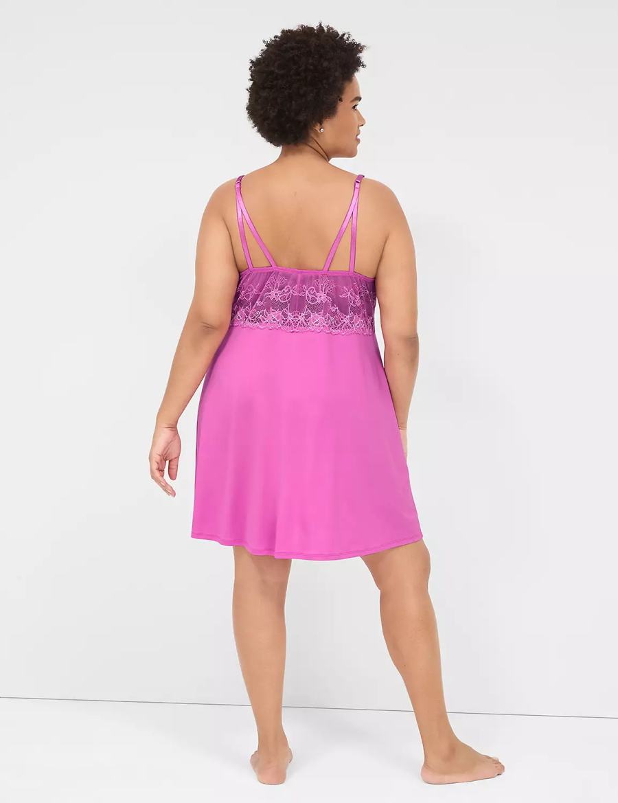 Purple Lane Bryant Modern Romance Chemise Women Dress | ESE5214ZC