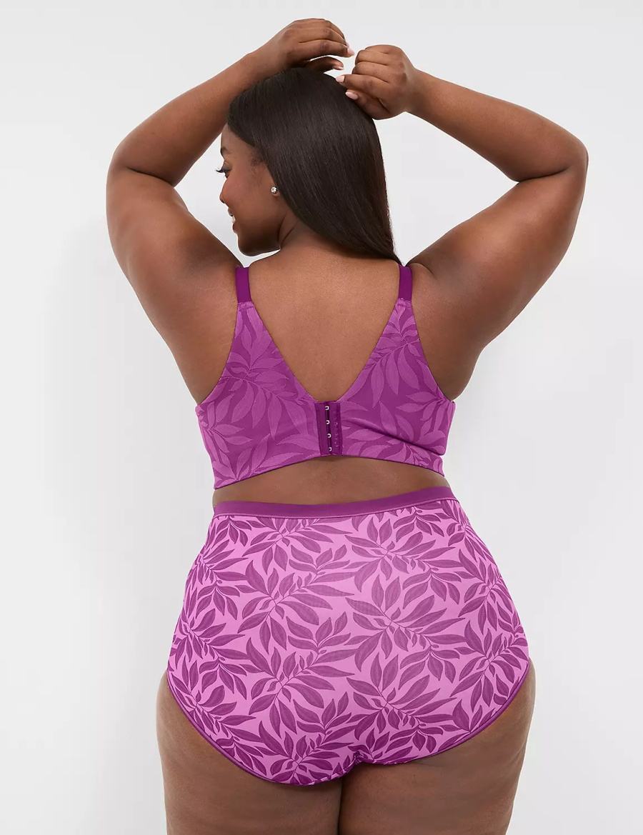 Purple Lane Bryant No-Show High-Waist Women Briefs | XCB9451QP