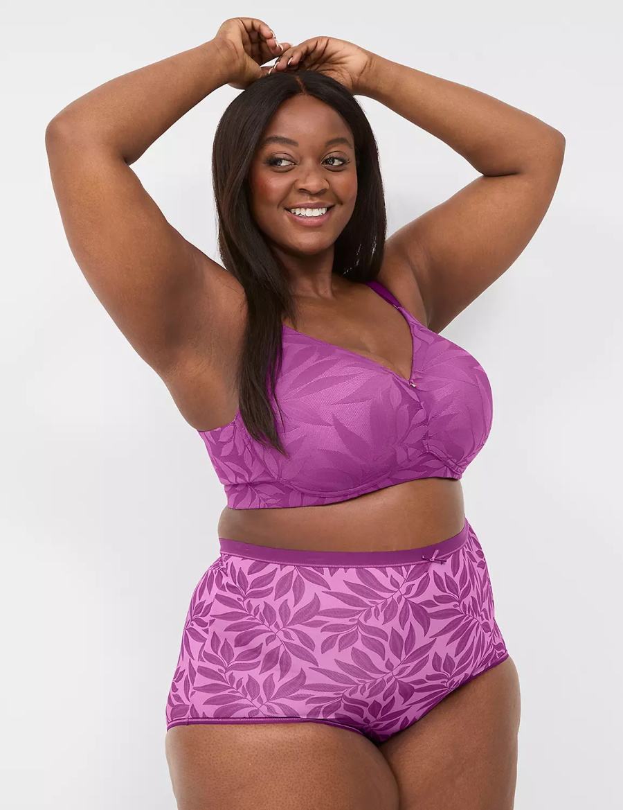 Purple Lane Bryant No-Show High-Waist Women Briefs | XCB9451QP