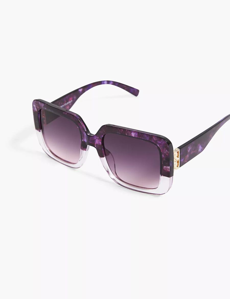 Purple Lane Bryant Purple Oversized Square Women Sunglasses | AWV2230CH