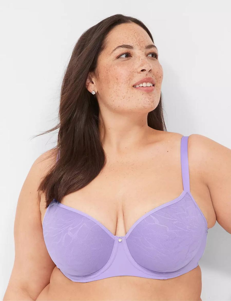 Purple Lane Bryant Spacer Lightly Lined Women Balconette Bra | YDG438AT