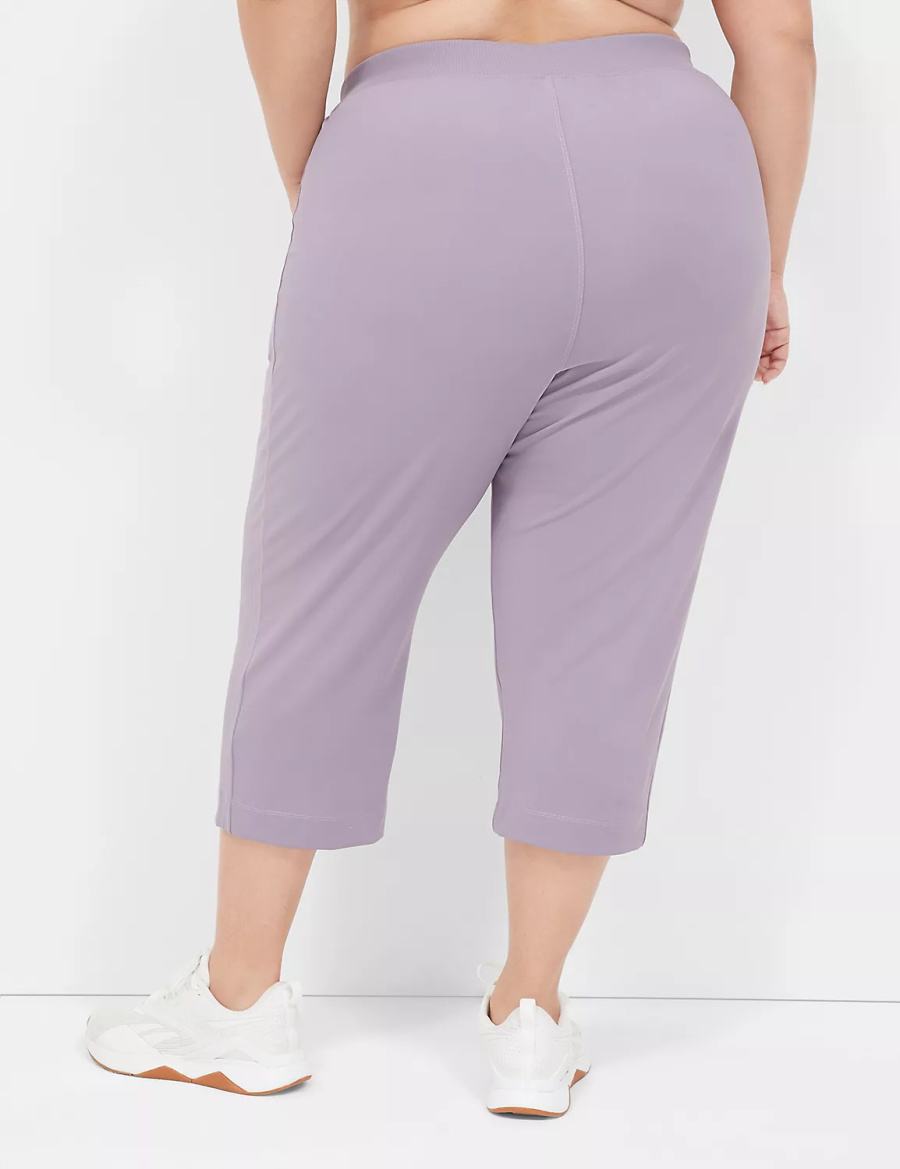 Purple Olive Lane Bryant LIVI Knit Capri Women Pants | XBY3885KL