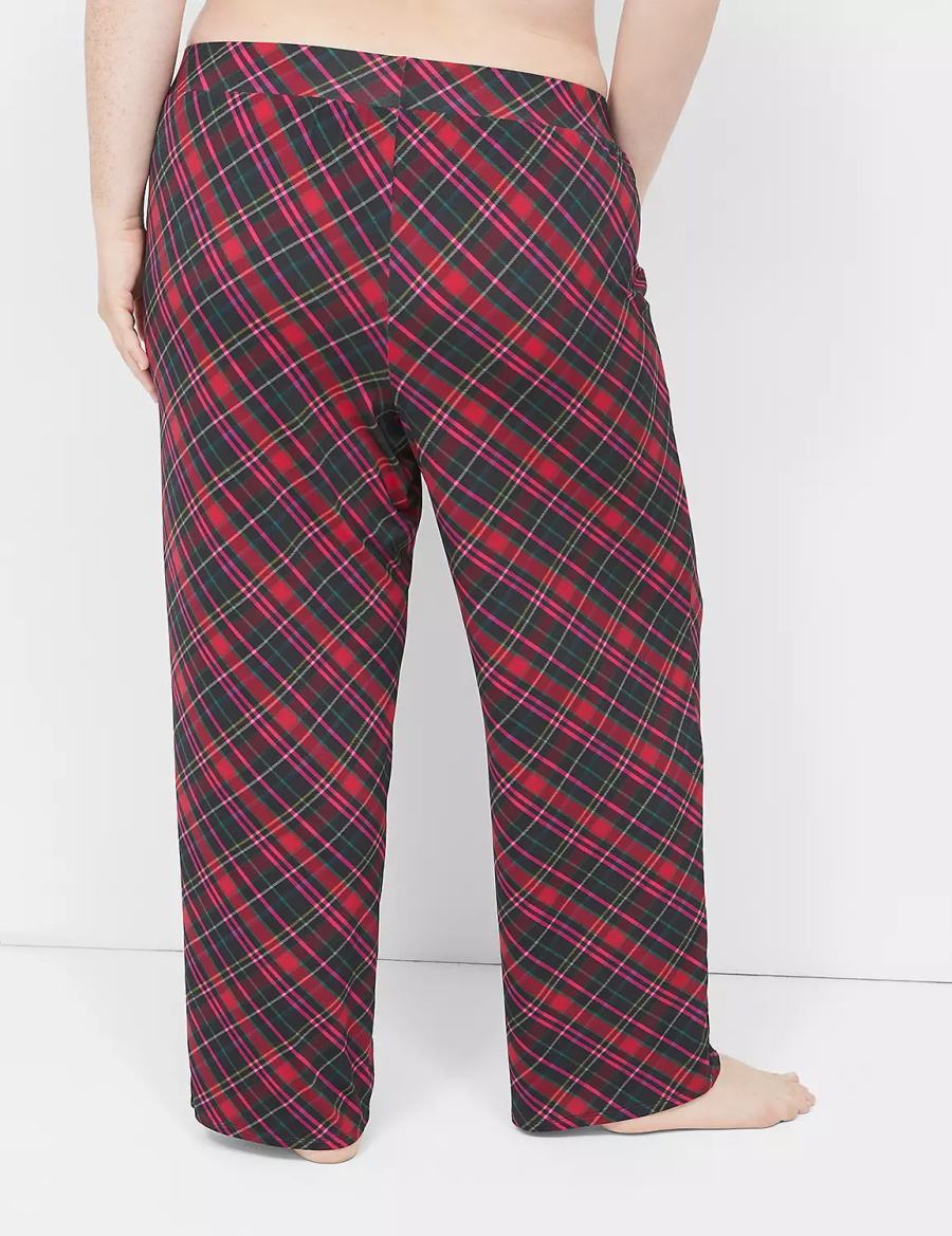 Red Black Lane Bryant DreamyCool Block Women Pants | SPX5754LC