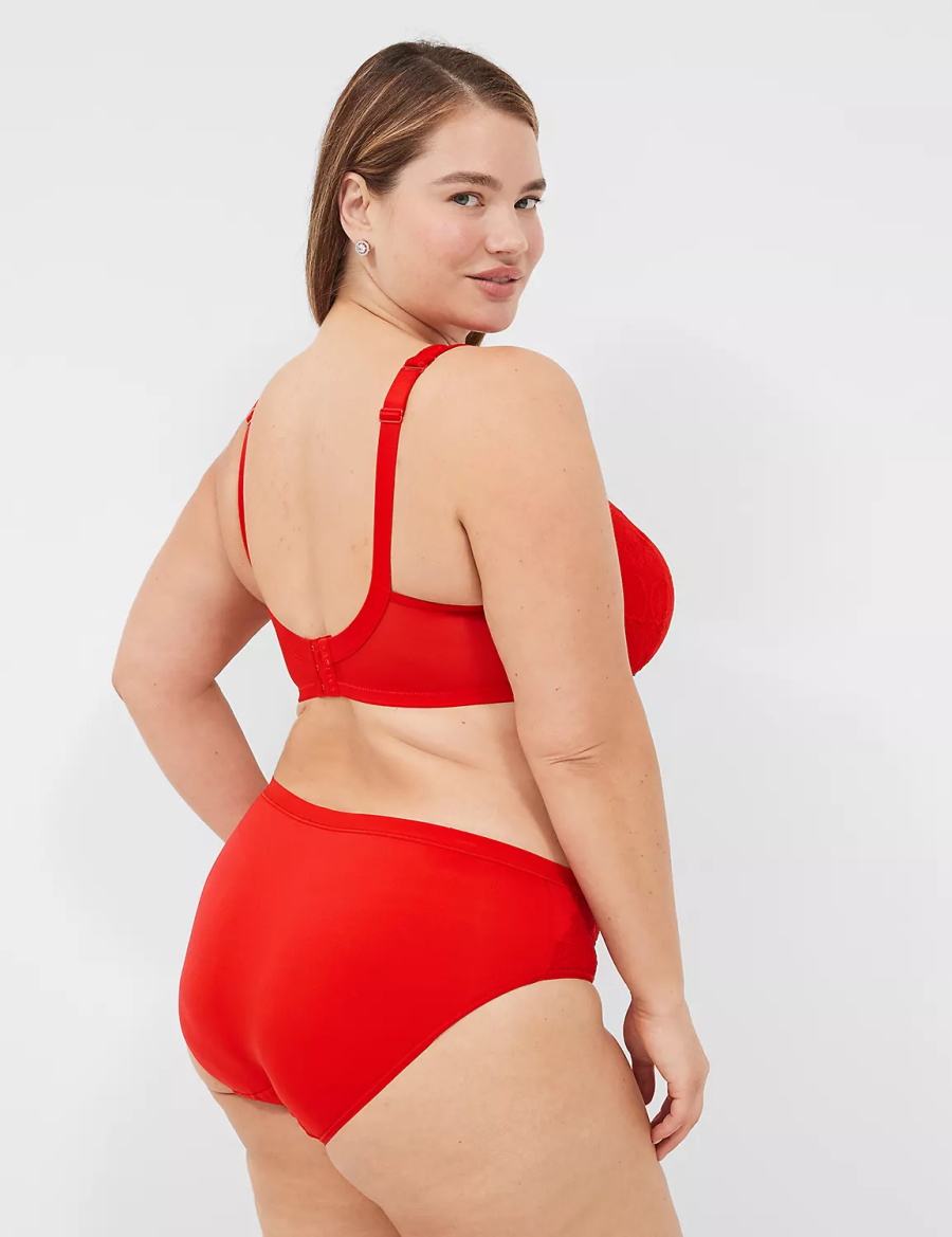 Red Lane Bryant Lightly Lined Full Coverage With Lace Women Bralettes | ZUL5522AY