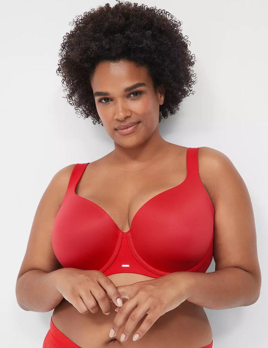 Red Lane Bryant Modern Luxe Lightly Lined Women Balconette Bra | WVN9348CU