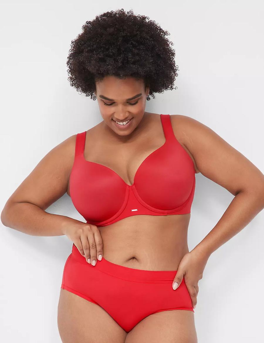 Red Lane Bryant Modern Luxe Lightly Lined Women Balconette Bra | WVN9348CU