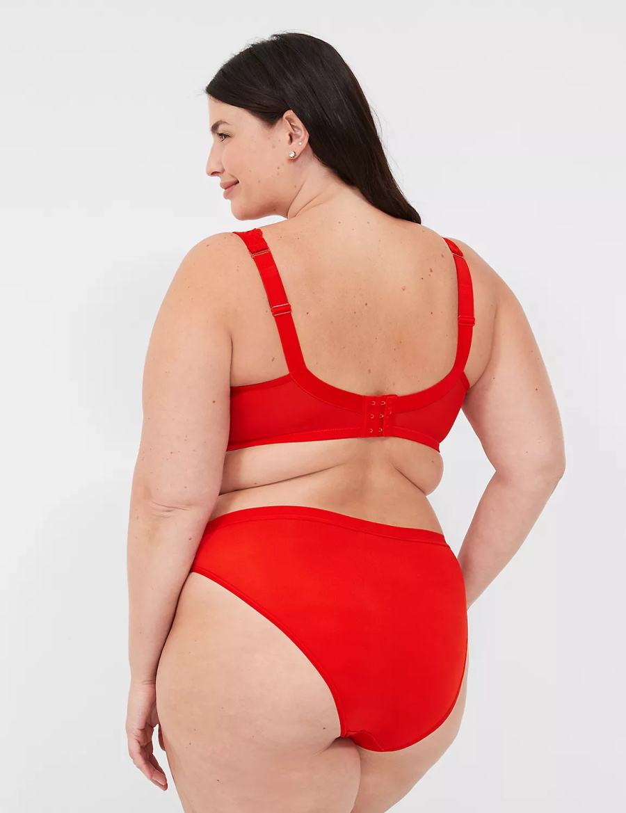 Red Lane Bryant No-Show French Cut Women Briefs | JTC1258WO