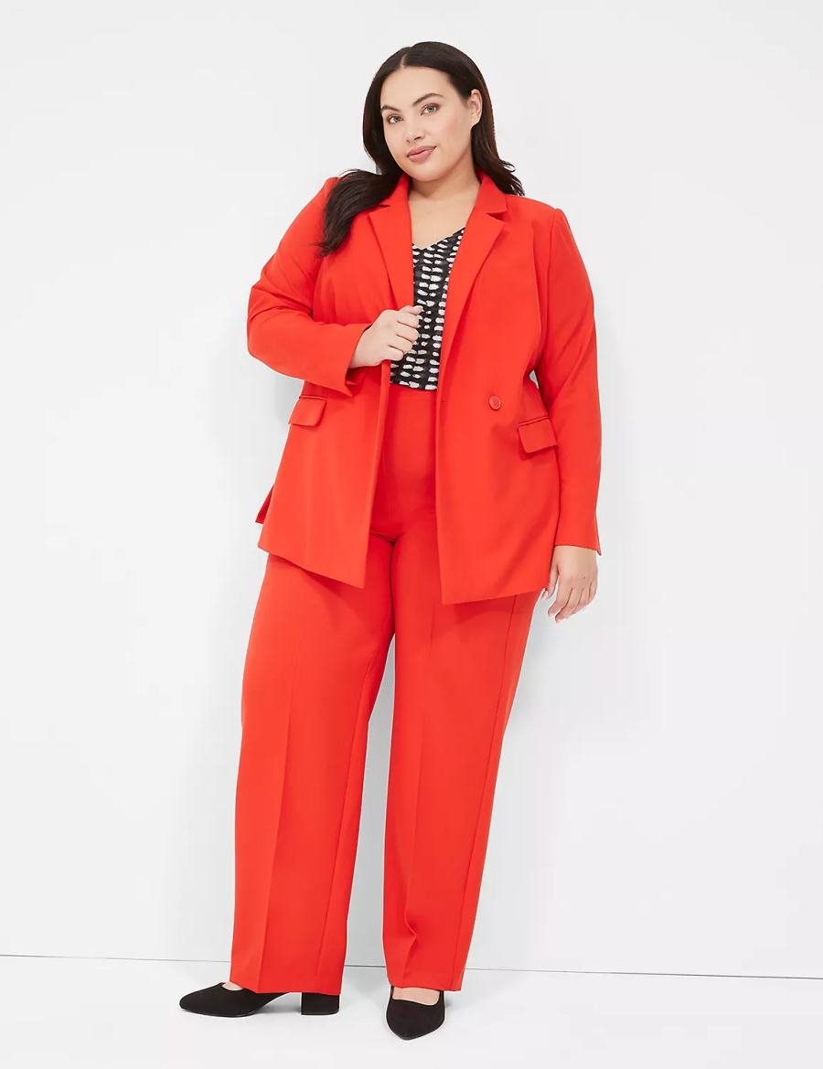 Red Lane Bryant Perfect Drapeed Women Blazers | BWV5776SE