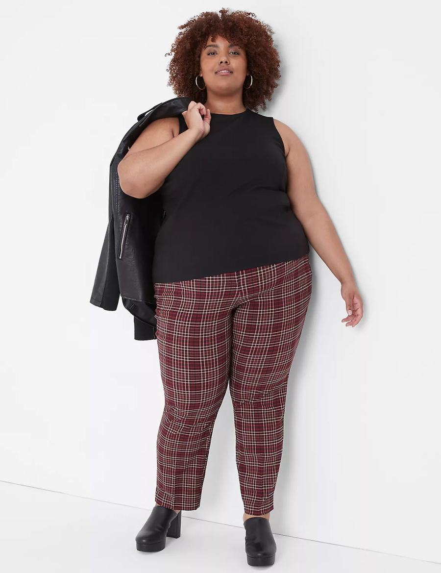 Red Lane Bryant Slim Ankle 4-Season Women Pants | QKF10011RQ