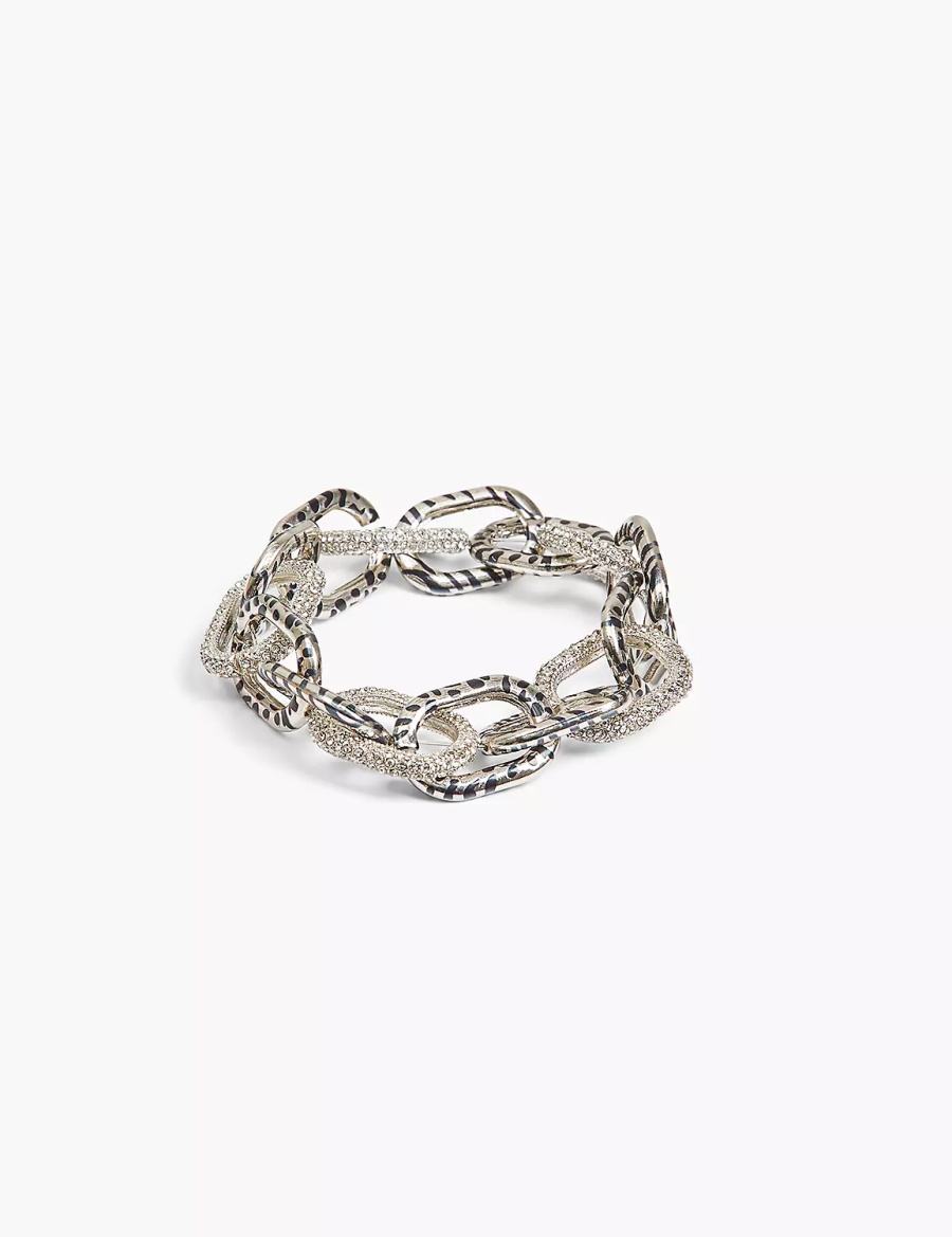 Silver Lane Bryant Animal Print-Link Stretch Women Bracelets | QWQ8921XZ