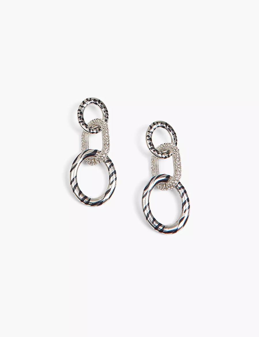 Silver Lane Bryant Animal Print-Link Women Earrings | DTW854JY