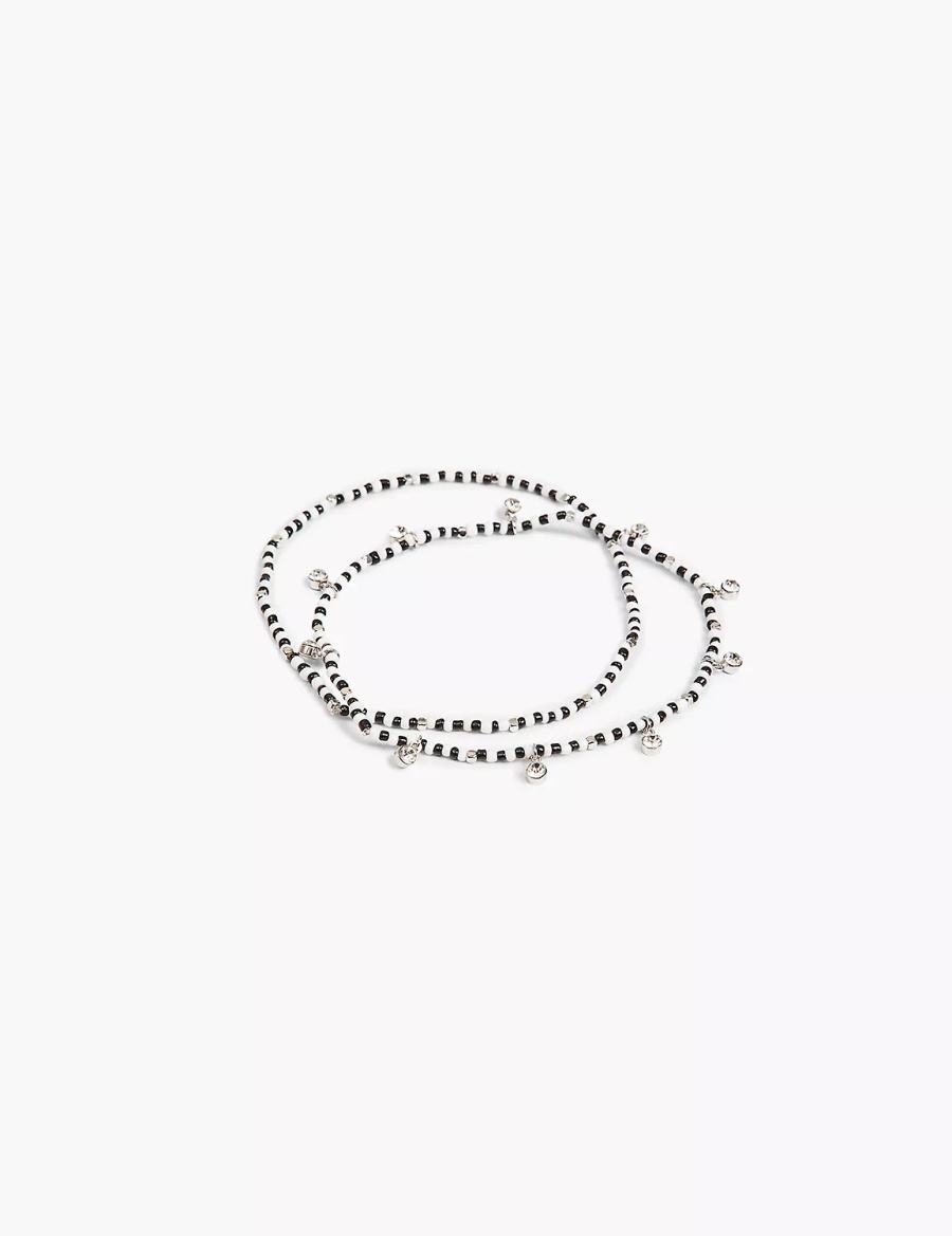 Silver Lane Bryant Beaded Stretch Women Anklet | LBC9225JA