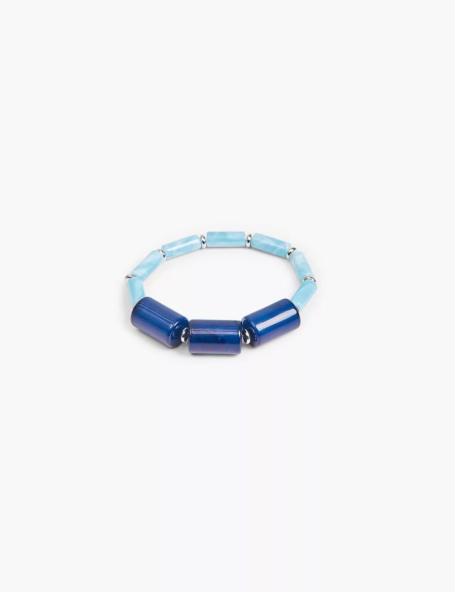 Silver Lane Bryant Blue Beaded Stretch Women Bracelets | WNL9910HC