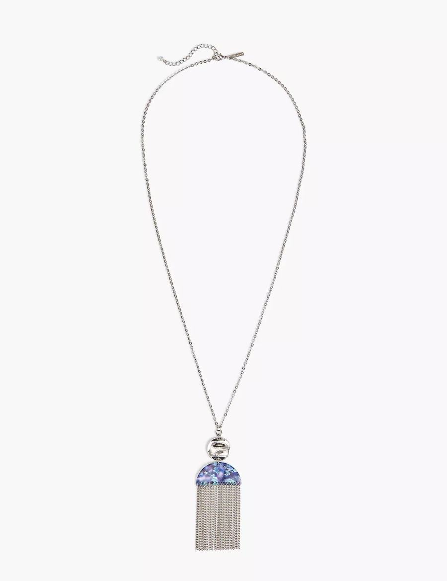 Silver Lane Bryant Blue Tassel Women Pendant Necklace | AQI7496HE