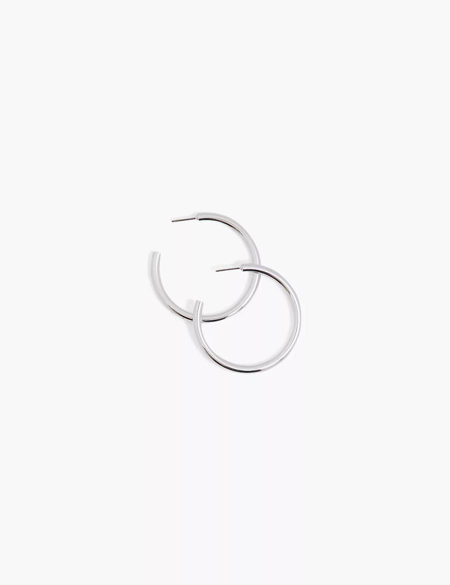 Silver Lane Bryant Layered Women Hoop Earrings | TIK6773BM