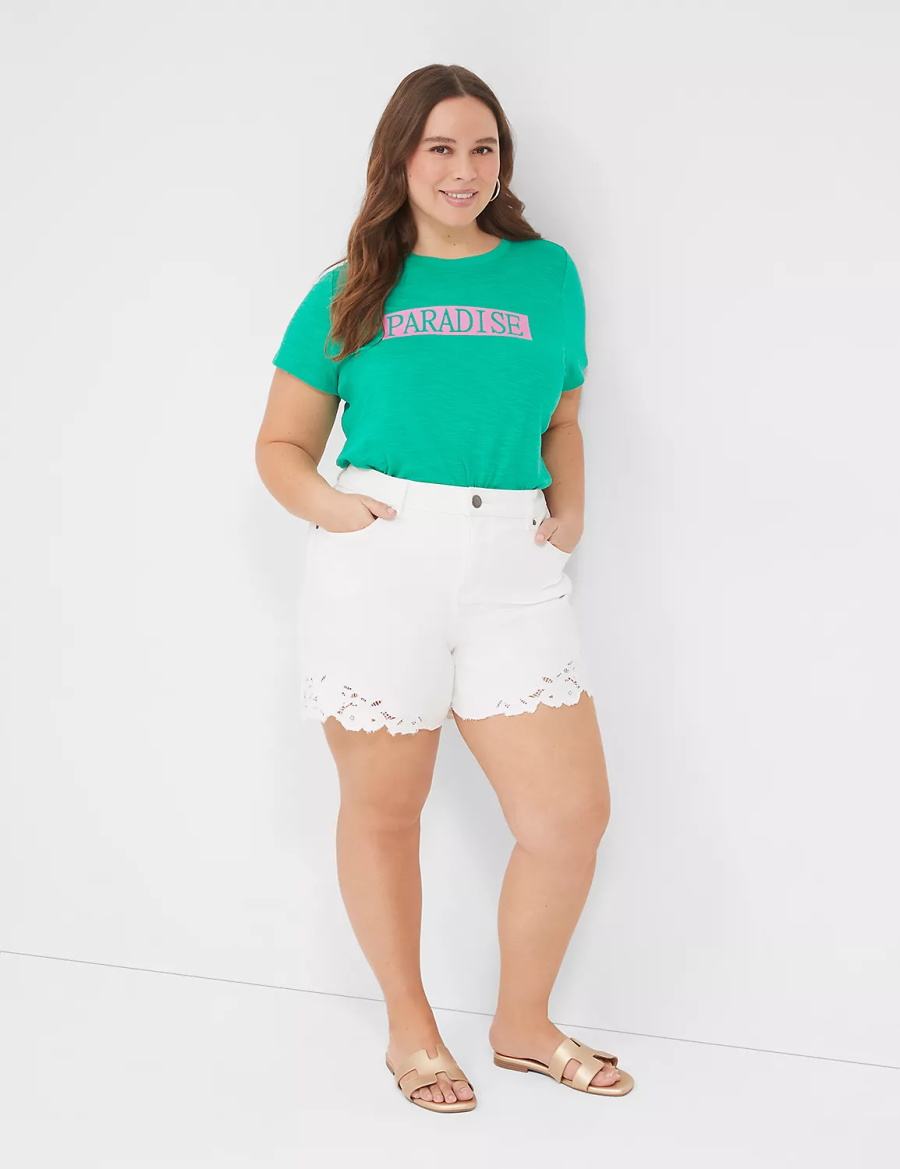 Turquoise Lane Bryant Paradise Graphic Tee Women T Shirts | GLV1097YZ