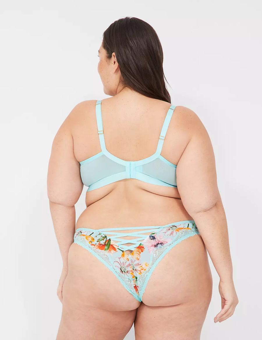 Turquoise Lane Bryant Printed No-Wire Triangle Women Unlined Bra | CKQ6086DS