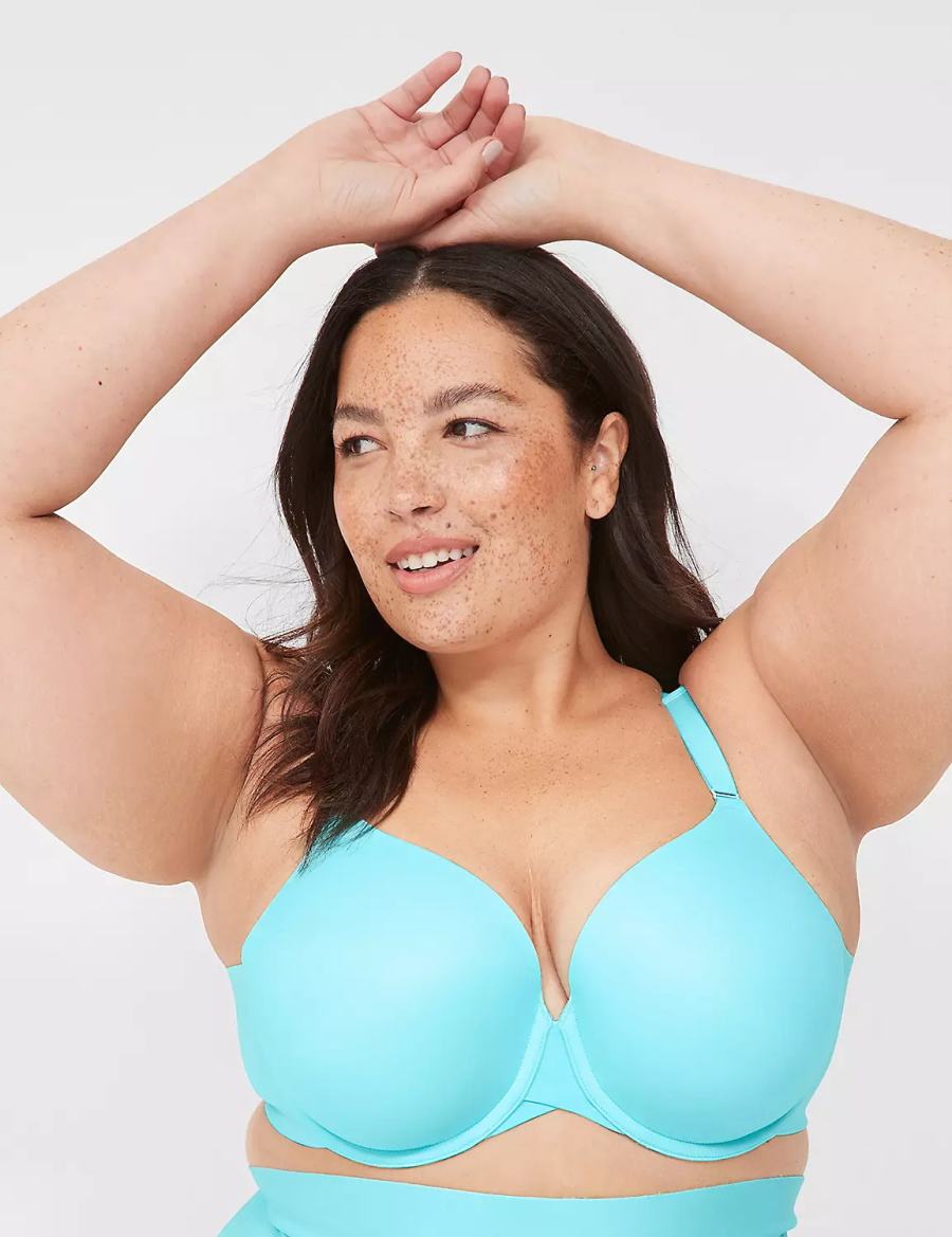 Turquoise Lane Bryant Totally Smooth Lightly Lined Full Coverage Women Bralettes | HNJ1883VR