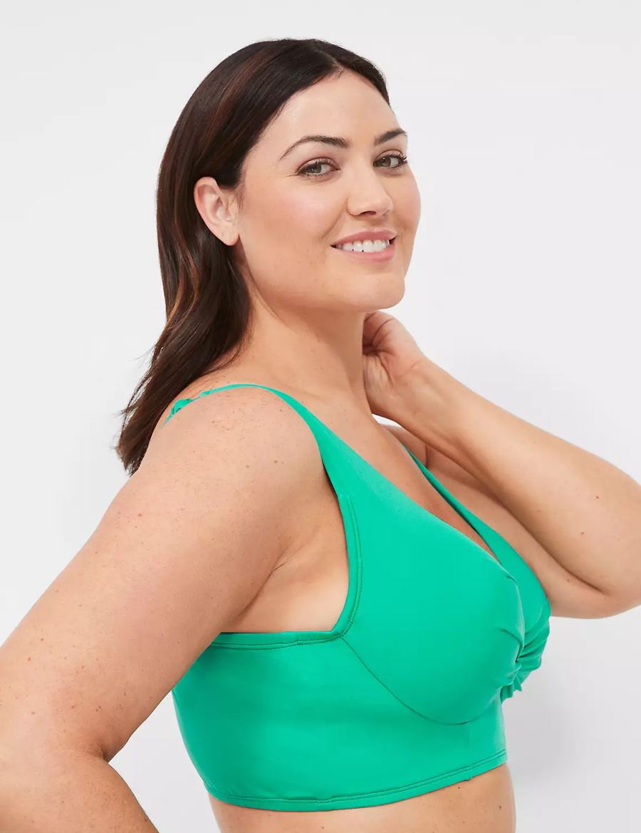 Turquoise Lane Bryant Underwire Longline O-Ring Women Bikini Top | DJK8525CY