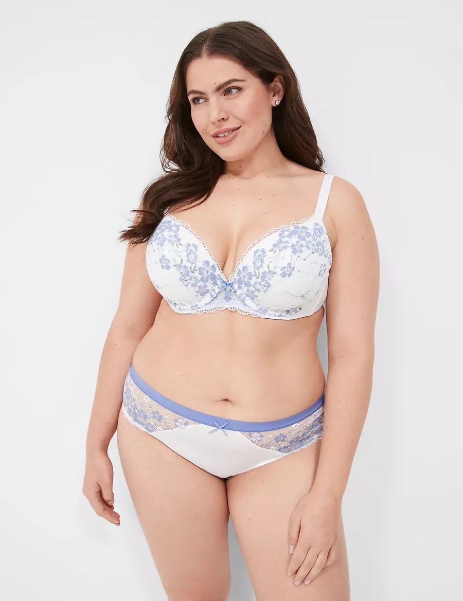 White Lane Bryant Boost Plunge With Lace Women Bralettes | NTT7144DI