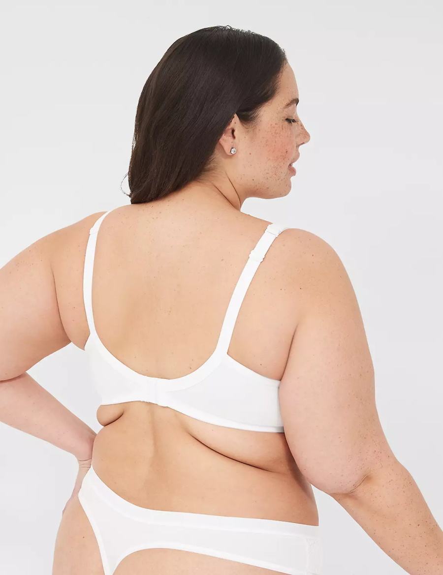 White Lane Bryant Boost Plunge With Lace Women Bralettes | JLC478KT