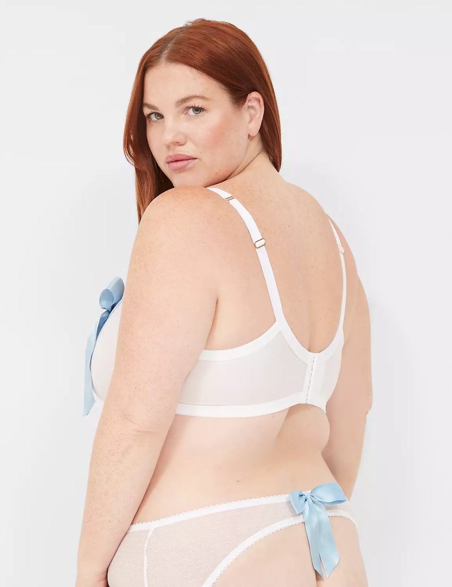 White Lane Bryant Bow-Back Sheer Women Briefs | RHS3888OI