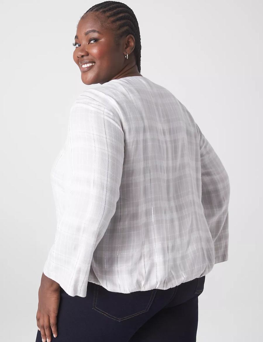 White Lane Bryant Classic Button-Down Tie-Hem Top Women Shirts | MIB5962GN