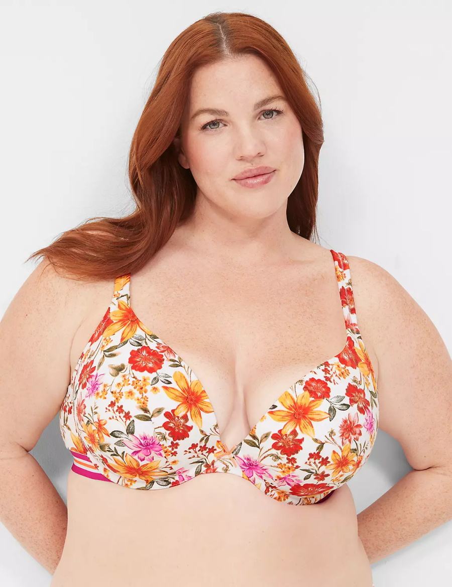 White Lane Bryant Cotton Boost Plunge Women Bralettes | BYB2688FS