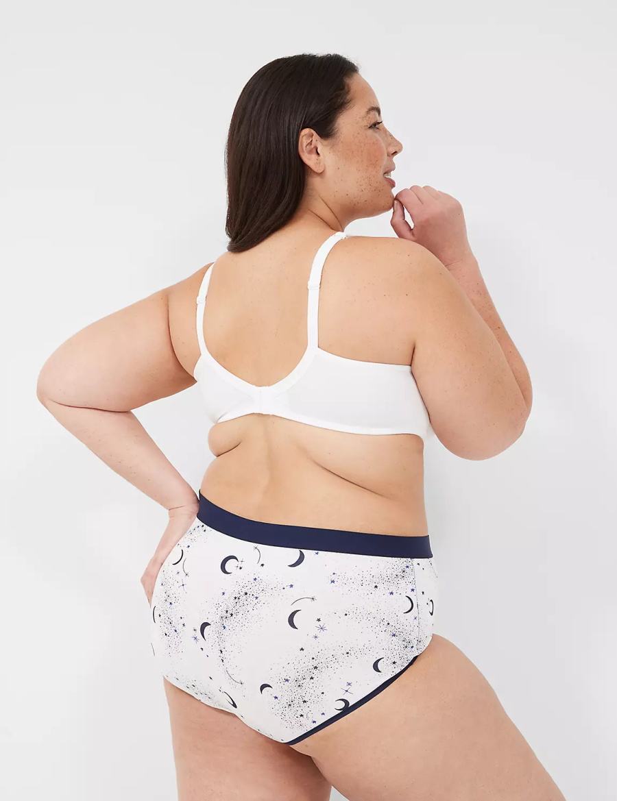 White Lane Bryant Cotton Full With Wide Waistband Women Briefs | RQC7373IG