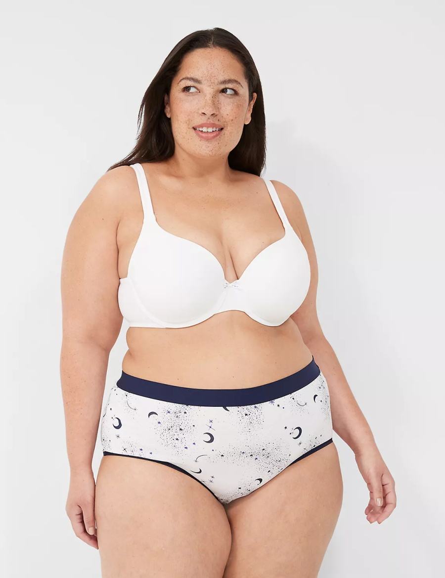 White Lane Bryant Cotton Full With Wide Waistband Women Briefs | RQC7373IG