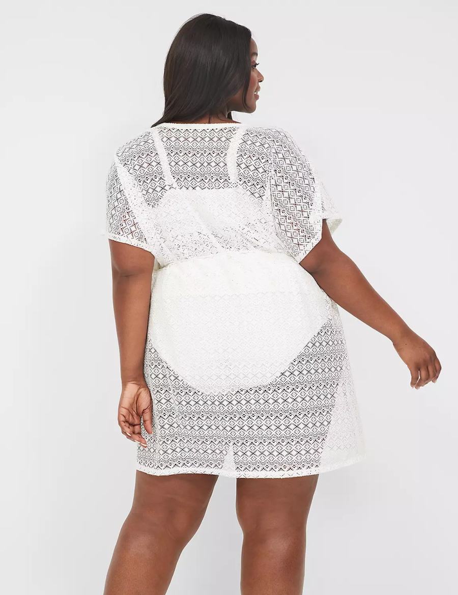 White Lane Bryant Crochet Women Cover Ups | LKP1827WH