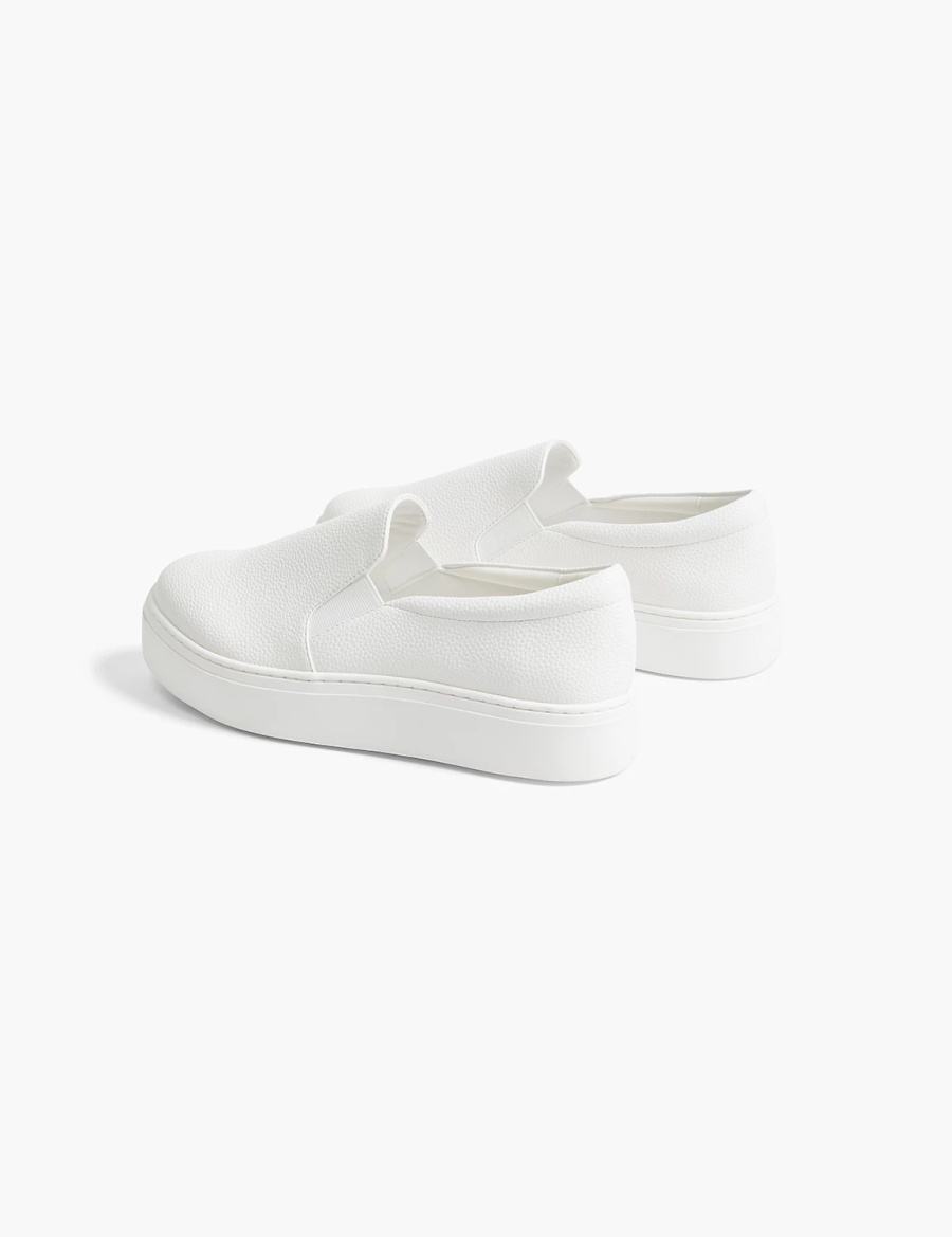 White Lane Bryant Dream Cloud Slip-On Faux-Leather Platform Women Sneakers | AND5592WW