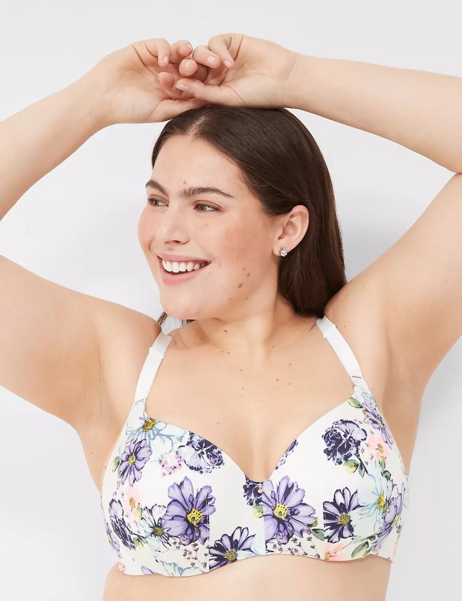 White Lane Bryant Invisible Backsmoother Lightly Lined Women Balconette Bra | KHY3017NN