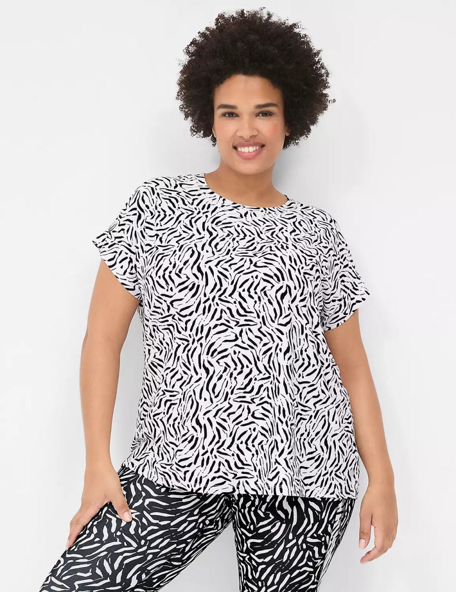 White Lane Bryant LIVI Crew-Neck Recycled LIVI Soft Tee Women T Shirts | ZSK404MN