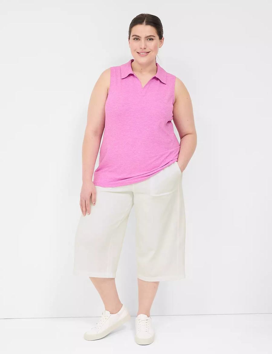 White Lane Bryant LIVI French Terry Relaxed Straight Capri Women Pants | GIP3314NZ