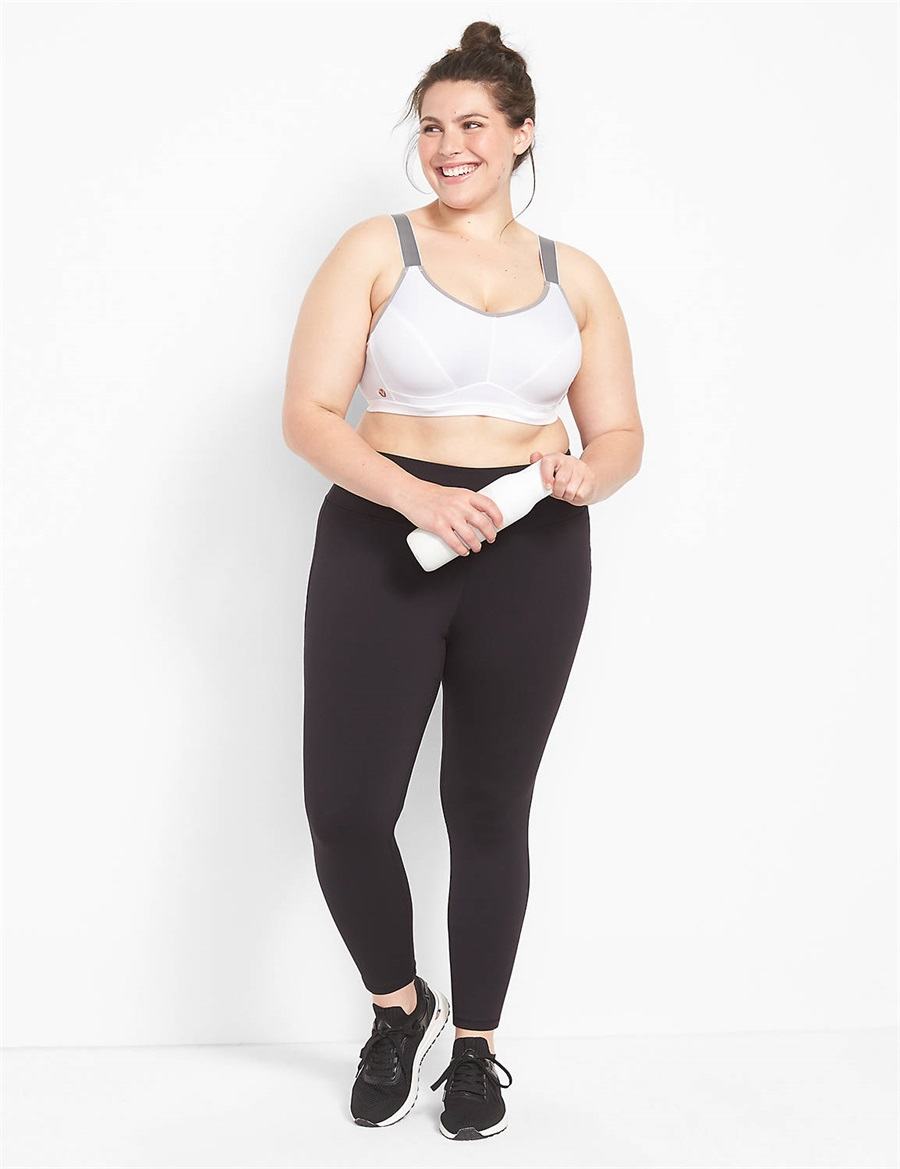 White Lane Bryant LIVI High-Impact Wicking Underwire Women Sports Bra | EMM932YI