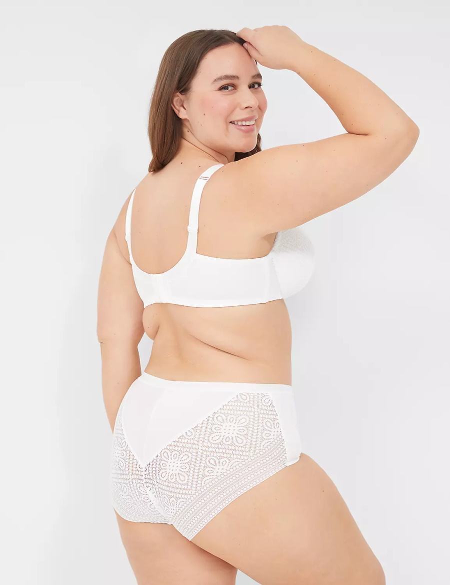 White Lane Bryant Lightly Lined Full Coverage With Lace Women Bralettes | COB8342YG