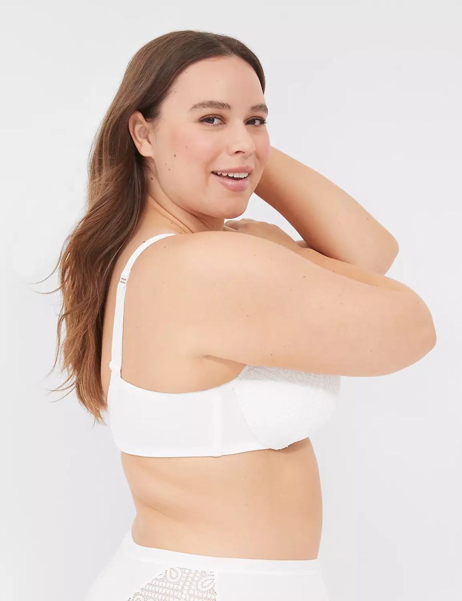 White Lane Bryant Lightly Lined Full Coverage With Lace Women Bralettes | COB8342YG