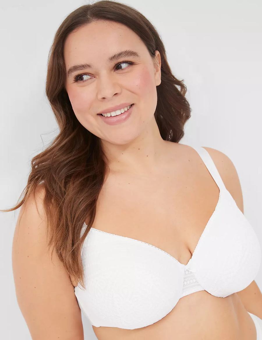 White Lane Bryant Lightly Lined Full Coverage With Lace Women Bralettes | COB8342YG