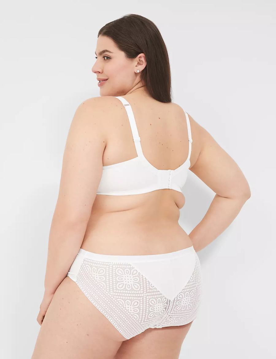 White Lane Bryant Lightly Lined With Lace Women Balconette Bra | YGW8239IO