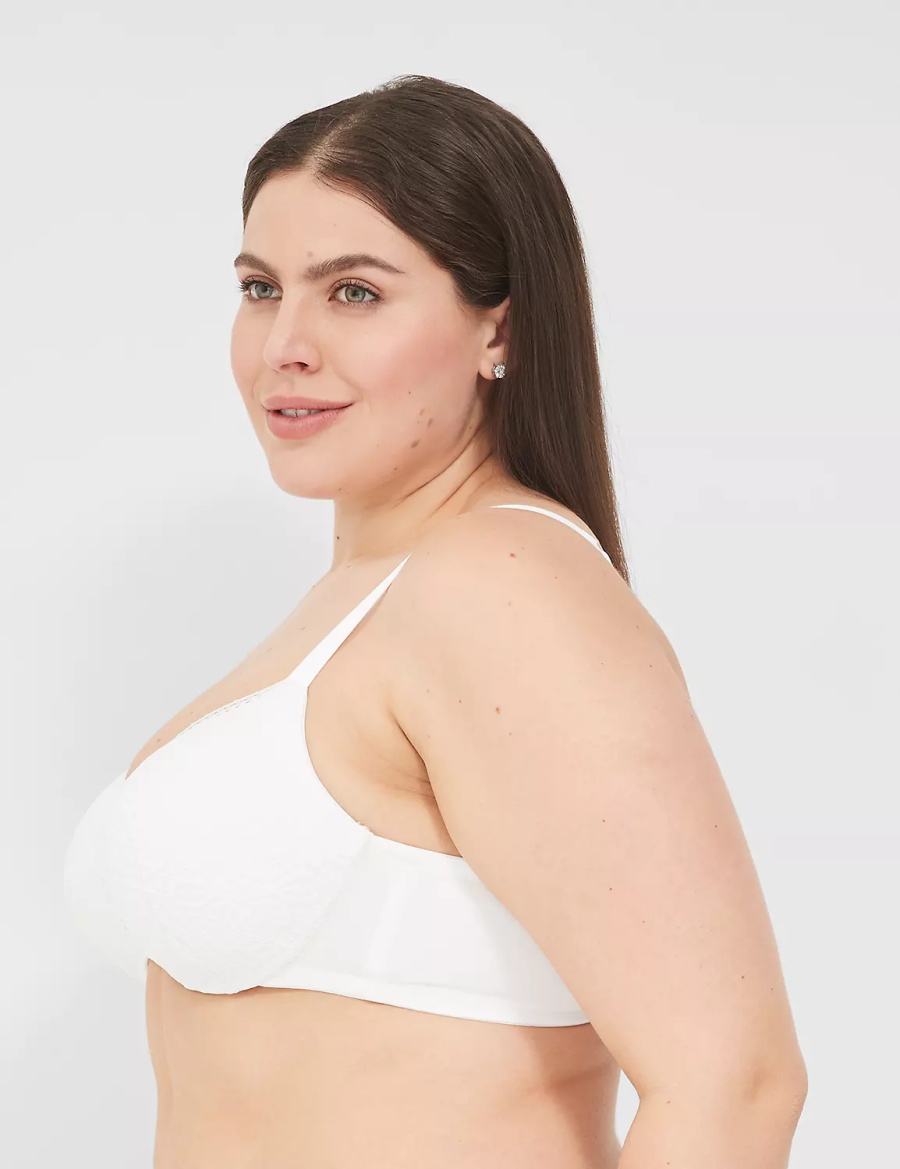 White Lane Bryant Lightly Lined With Lace Women Balconette Bra | YGW8239IO