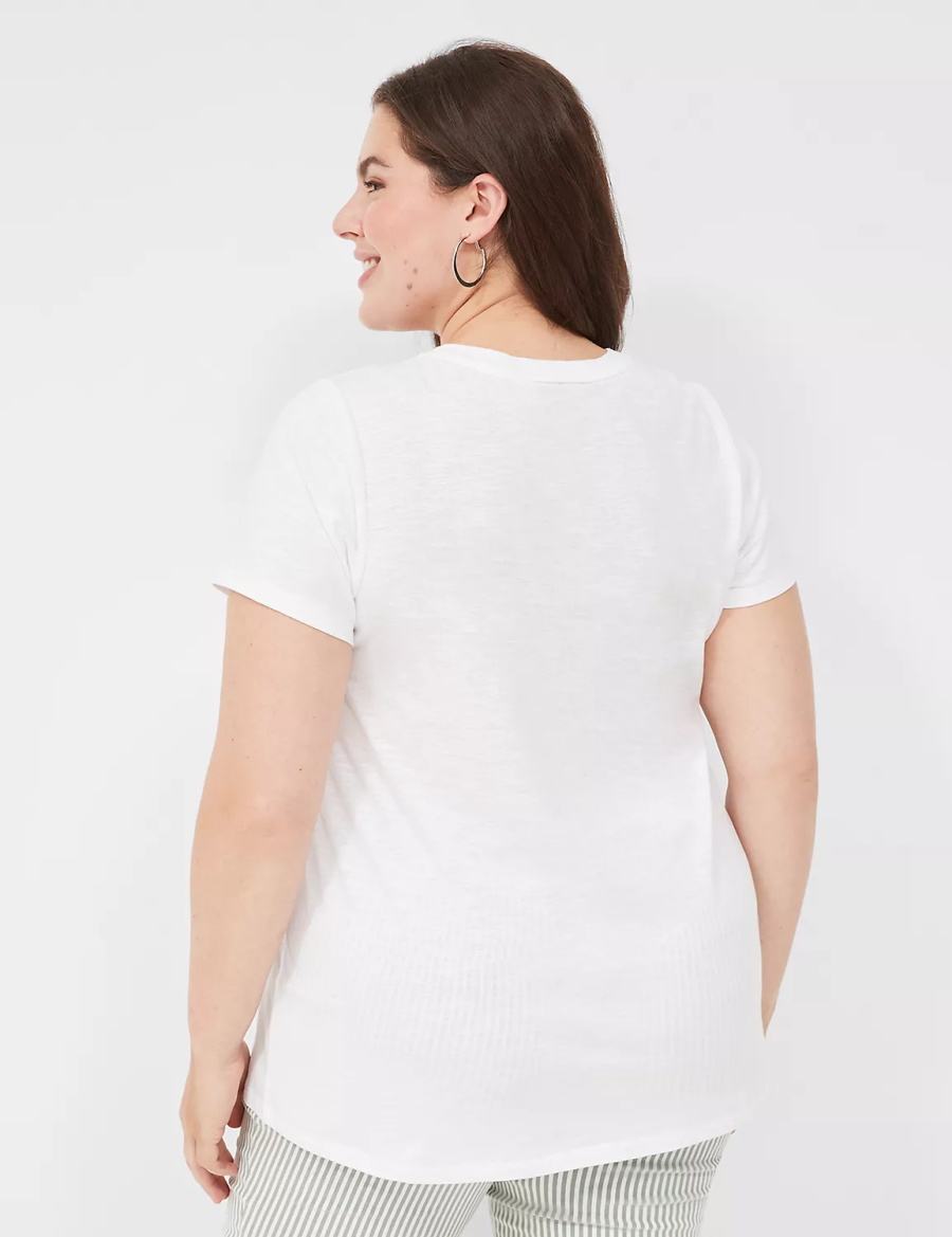 White Lane Bryant Love & Faith Graphic Tee Women T Shirts | CFQ102YS