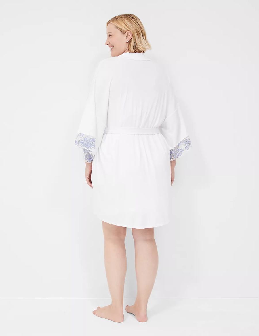 White Lane Bryant Romance Lace-Trim Women Robe | GFJ8544UC