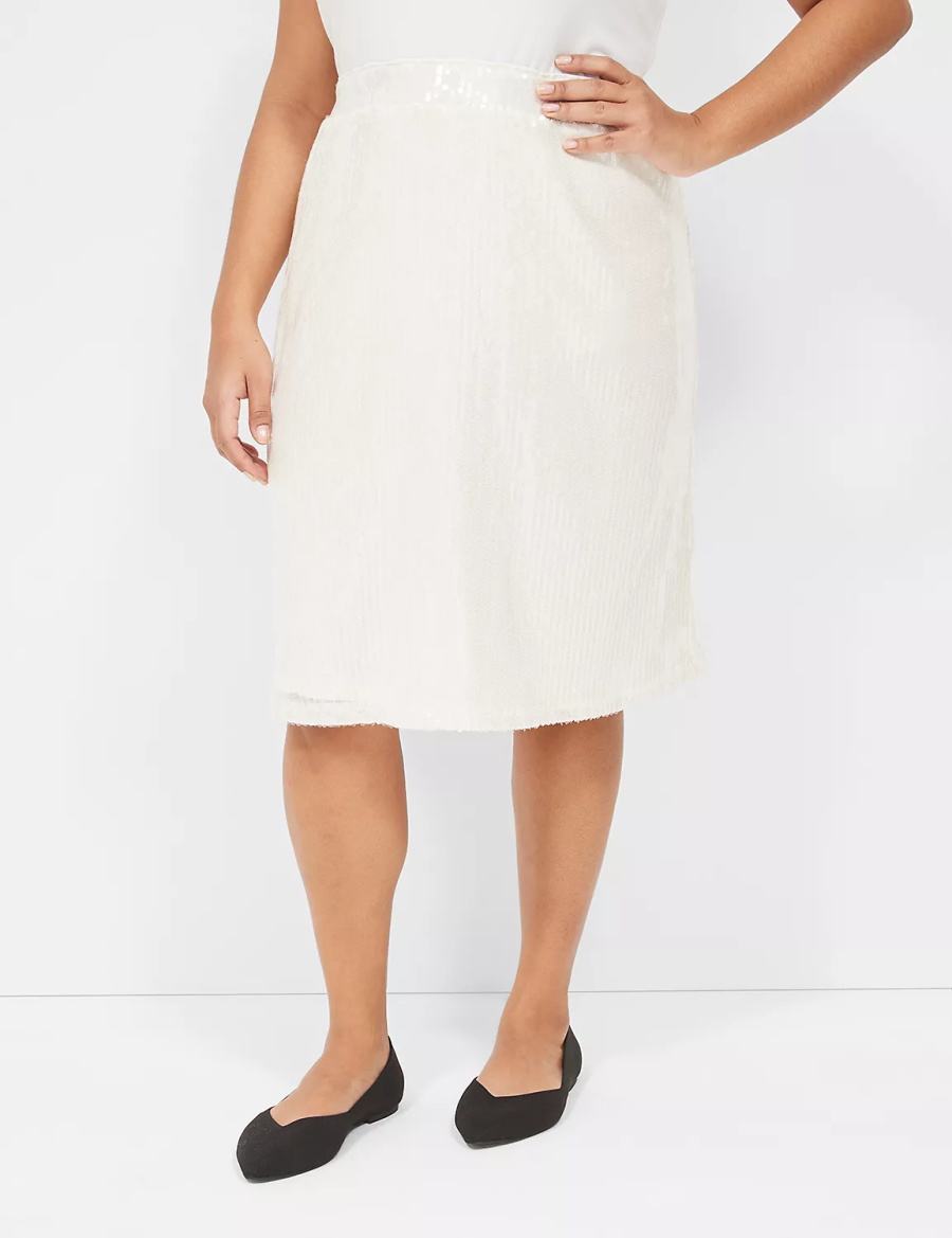 White Lane Bryant Sequin Fit & Flare Women Skirts | RTQ4768LB