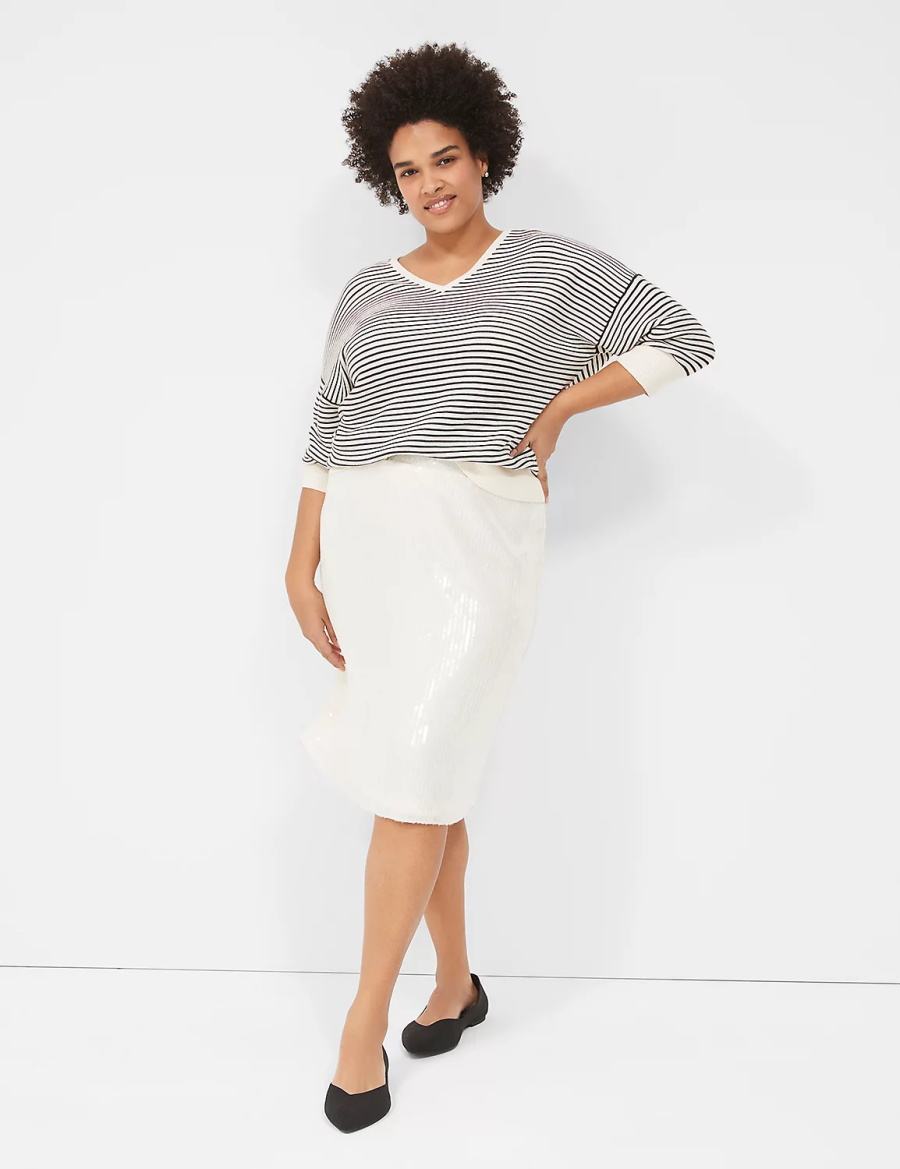 White Lane Bryant Sequin Fit & Flare Women Skirts | RTQ4768LB