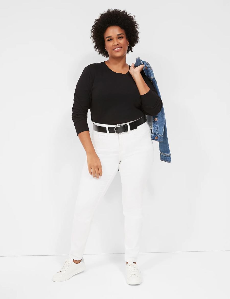 White Lane Bryant Signature Fit White Skinny Women Jeans | WDL3643EZ